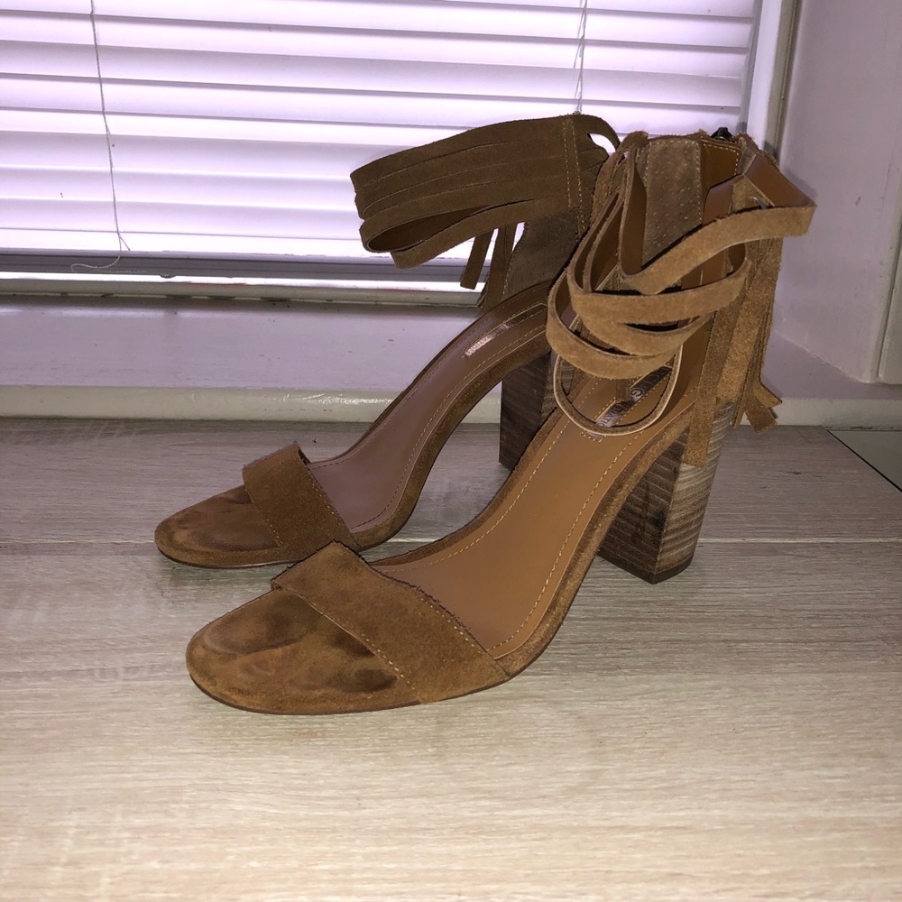 BCBGeneration Suede Fringe Heels